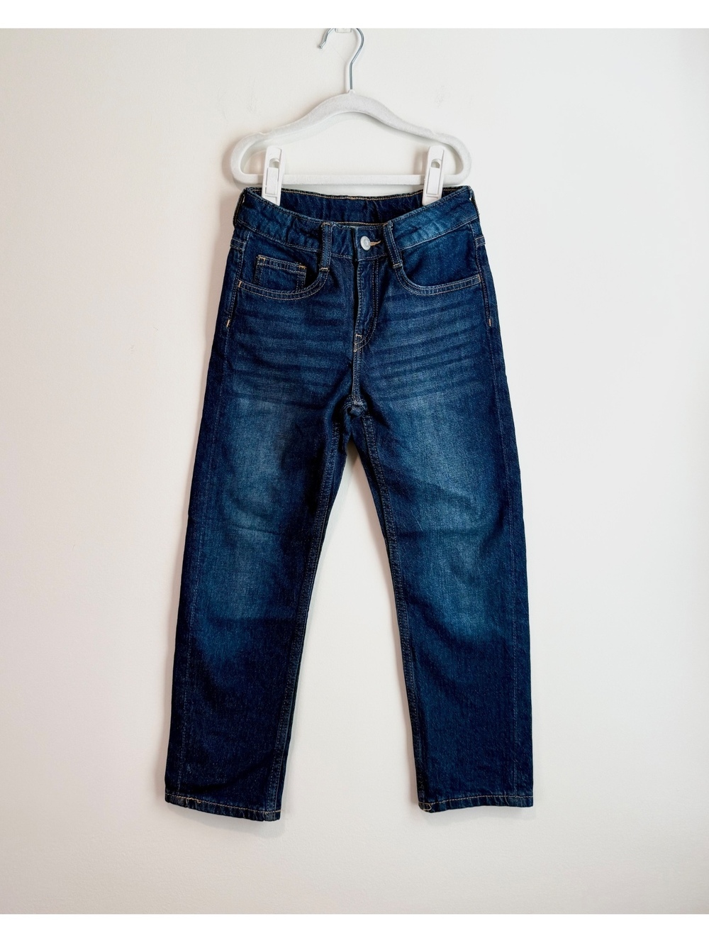H&M Kids Straight Leg Dark Blue Jeans Size 6X Adjustable Waist